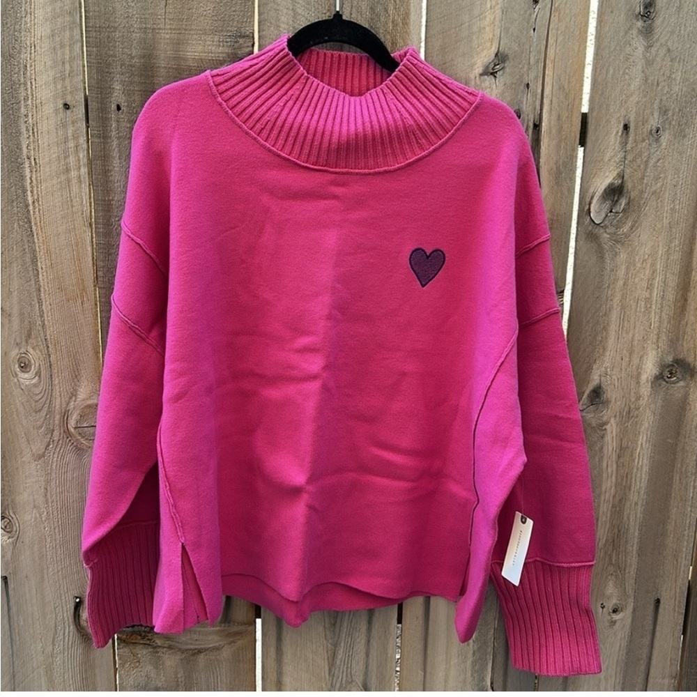 NWT! Anthropologie by Maeve The Logan Turtleneck Pink Sweater  🍟 💚 - Picture 6 of 7